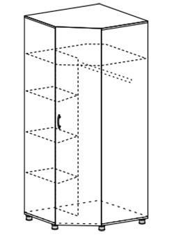 Угловой шкаф для одежды Виктория ШУ 911